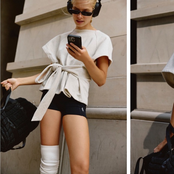 Oatmeal Heather FREE PEOPLE shirt - Picture 9 of 10